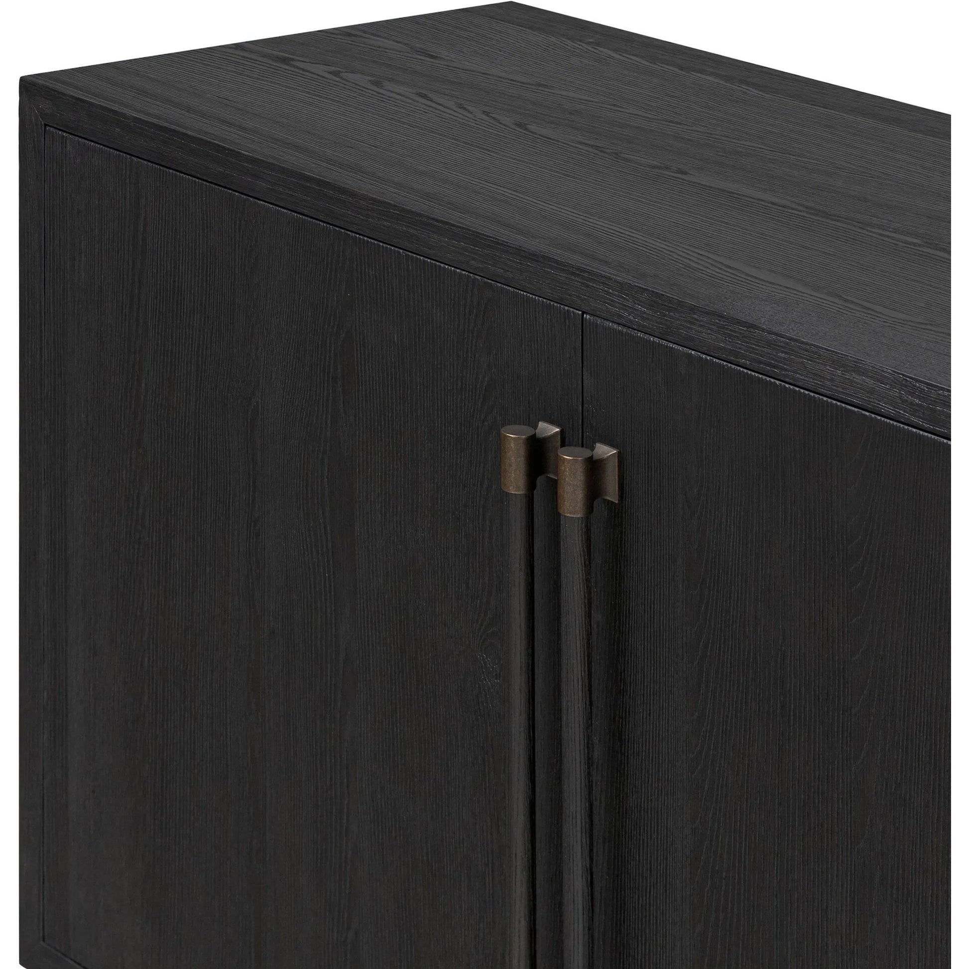 Adolfo Sideboard by Four Hands in modern black ash, modern black ash solid. Made from ash veneer, solid ash in a transitional style.