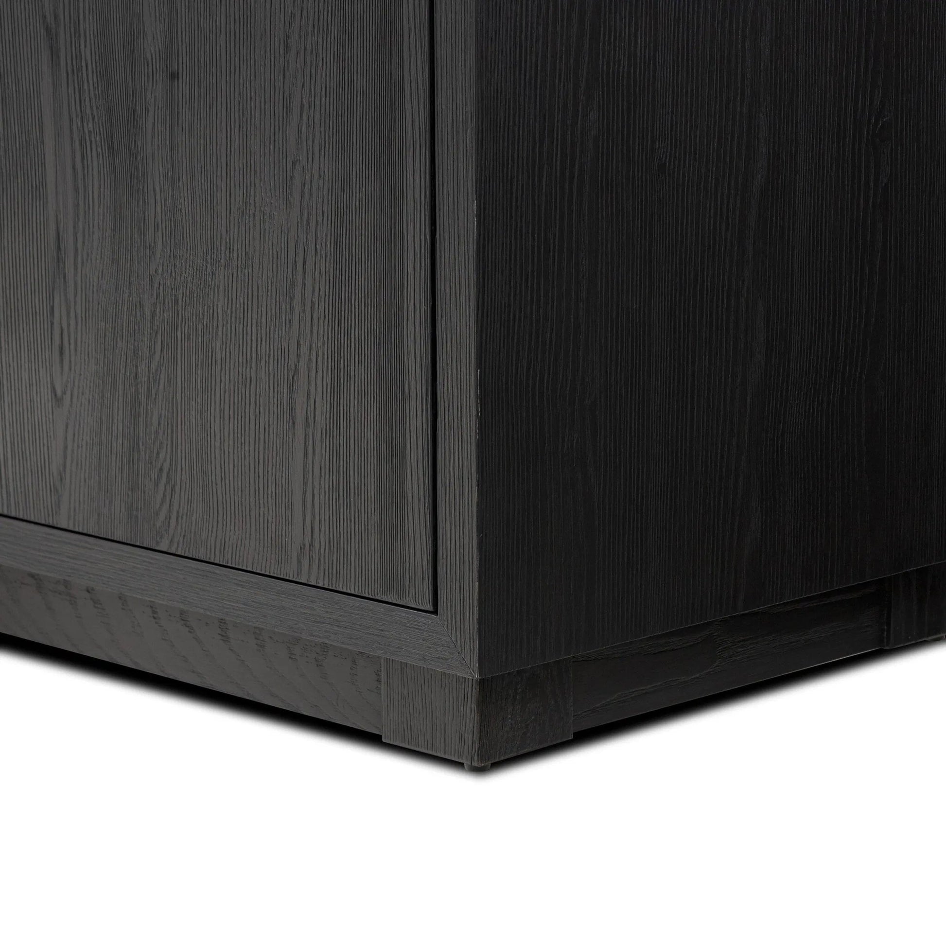 Adolfo Sideboard by Four Hands in modern black ash, modern black ash solid. Made from ash veneer, solid ash in a transitional style.