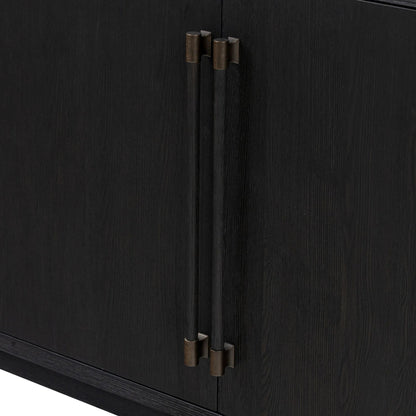 Adolfo Sideboard by Four Hands in modern black ash, modern black ash solid. Made from ash veneer, solid ash in a transitional style.