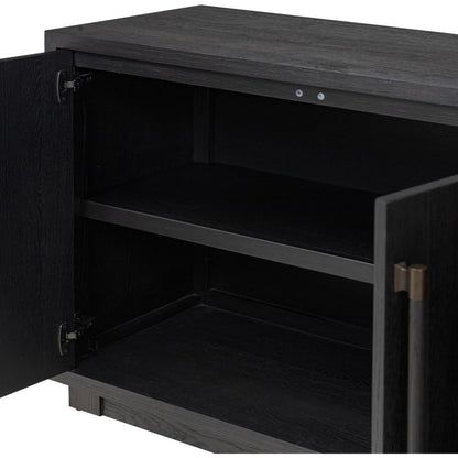 Adolfo Sideboard by Four Hands in modern black ash, modern black ash solid. Made from ash veneer, solid ash in a transitional style.