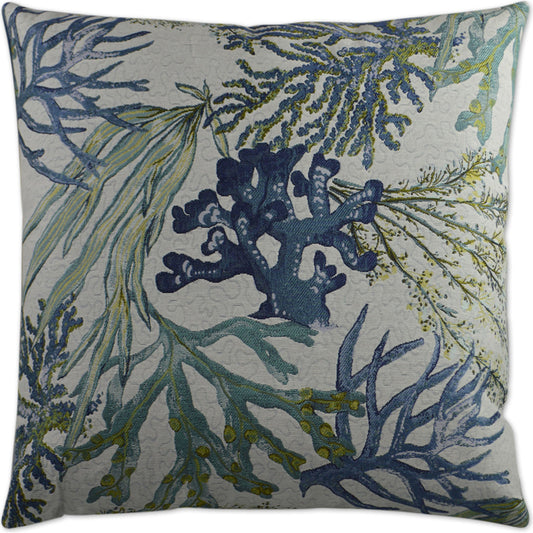 Blue Reef by DV Kap Home in blue. Made from 29% polyester, 29% cotton, 42% rayon in a coastal style.