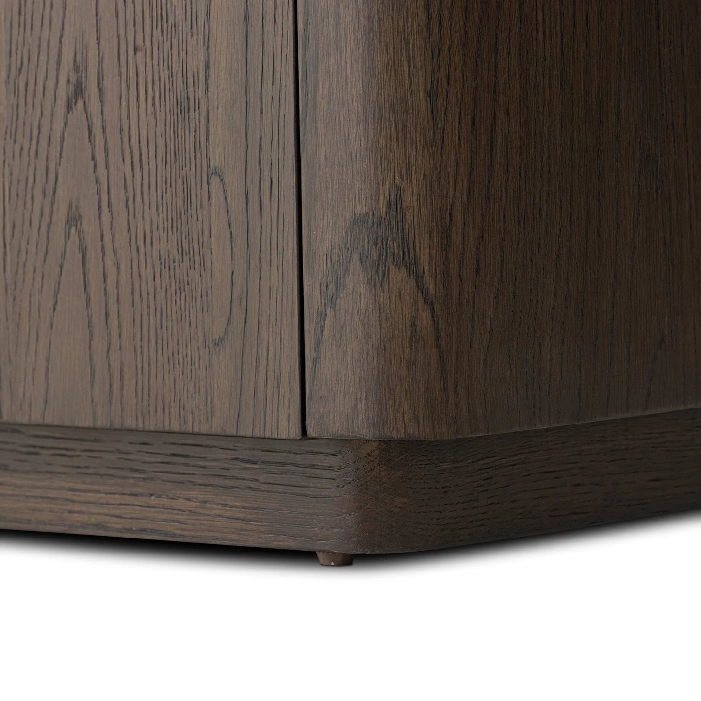 009 SI-2635366 | Closeup | Valen Sideboard by Four Hands in rustic brown oak veneer, rustic brown oak solid. Made from oak veneer, solid oak in a unique style.