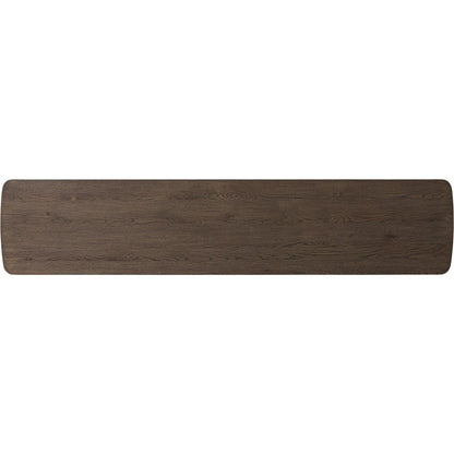Valen Sideboard by Four Hands in rustic brown oak veneer, rustic brown oak solid. Made from oak veneer, solid oak in a unique style.