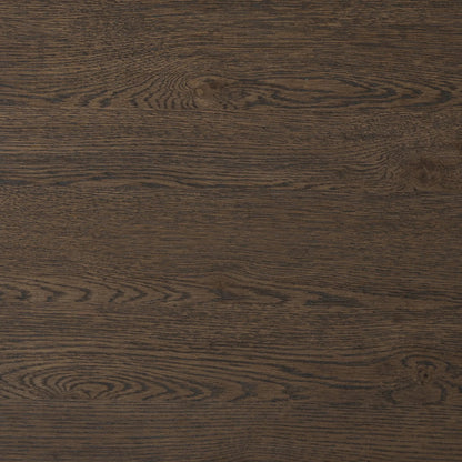 Valen Nightstand by Four Hands in rustic brown oak veneer, rustic brown oak solid. Made from oak veneer, solid oak in a traditional style.