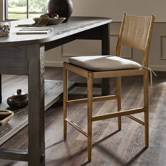 Dara Bar Stool by Four Hands. Made from unique in a rustic style.