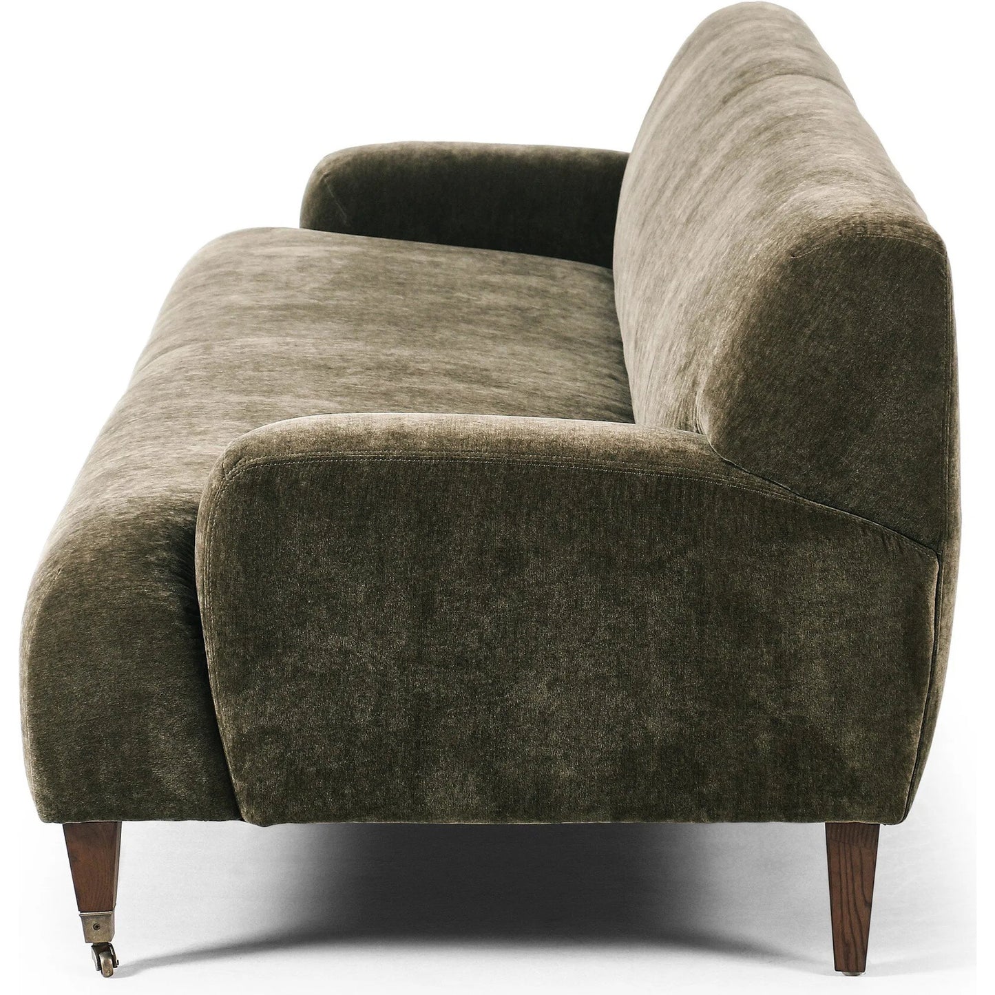 002 SI-2449394 | Additional Silo | Kent Sofa by Four Hands in malmo olive, brushed brass, terra brown ash. Made from 50% recycled polyester, 50% polyester, iron, solid ash in a unique style.