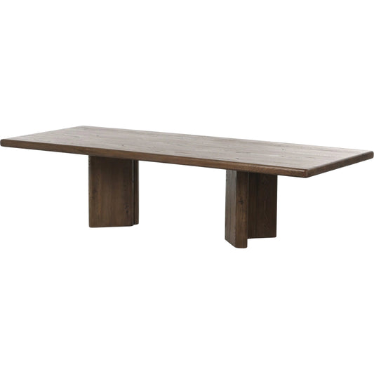Castro Dining Table by Four Hands. Made from solid reclaimed oak in a modern style.
