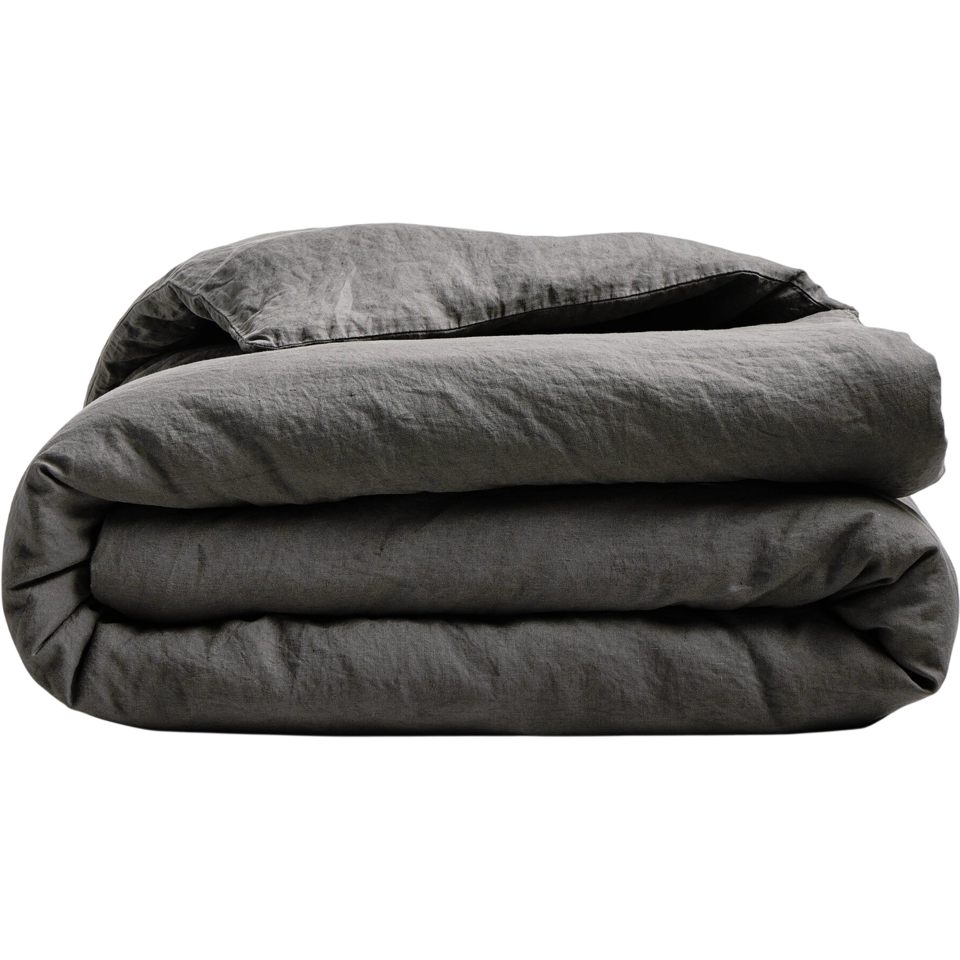 Sable Duvet Cover by Four Hands in sable dark grey. Made from 100% flax/linen in a modern style.