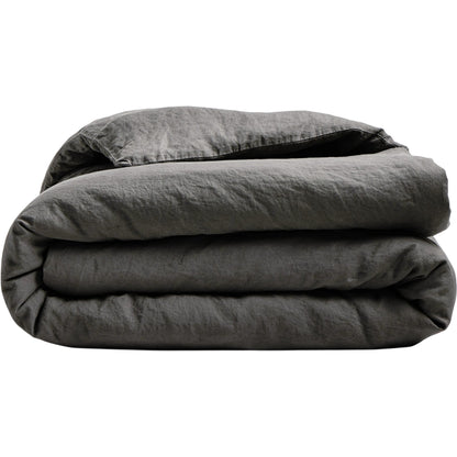 Sable Duvet Cover by Four Hands in sable dark grey. Made from 100% flax/linen in a modern style.