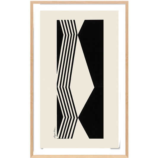 Touch by Alyson Khan by Four Hands. Made from vertical grain 1.5 white oak, textured fine art paper in a modern style.