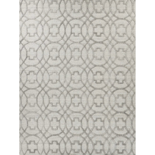 Windsor 2448 Rug by Exquisite Rugs in light silver. Made from wool, bamboo silk in a unique style.