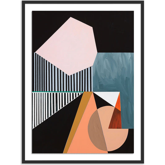 Meta Stable by Alyson Khan by Four Hands. Made from black 2.5 maple, textured fine art paper in a modern style.