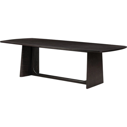 Hera Dining Table by Four Hands in dark tamo ash, dark tamo ash veneer. Made from solid tamo ash, tamo ash veneer in a unique style.
