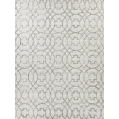 Windsor Rug - Light Silver by Exquisite Rugs in light silver. Made from wool, bamboo silk in a unique style.