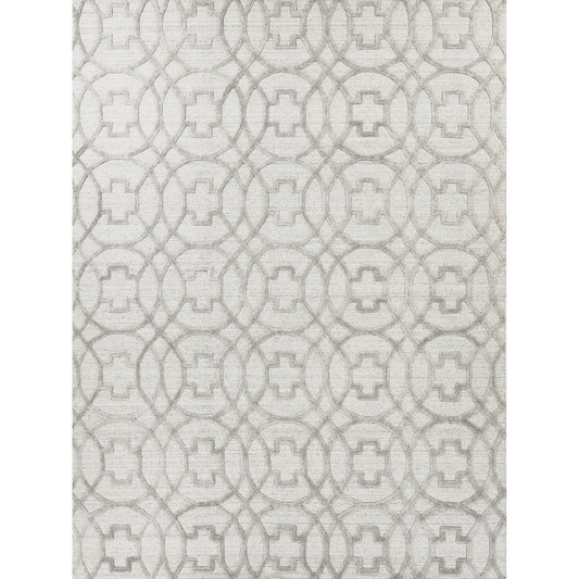 Windsor Rug - Light Silver by Exquisite Rugs in light silver. Made from new zealand wool, bamboo silk in a unique style.