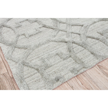 Windsor Rug - Light Silver by Exquisite Rugs in light silver. Made from wool, bamboo silk in a unique style.