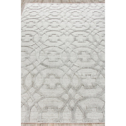 Windsor Rug - Light Silver by Exquisite Rugs in light silver. Made from wool, bamboo silk in a unique style.