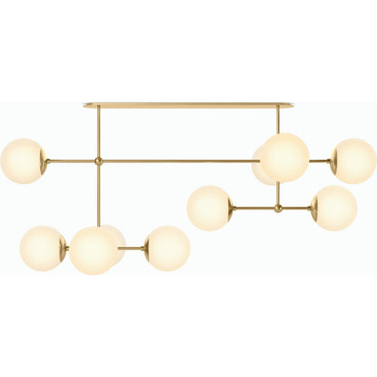 Armstrong Linear Chandelier by Four Hands. Made from brass, thermoplastic, glass in a modern style.