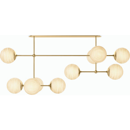 Armstrong Linear Chandelier by Four Hands. Made from brass, thermoplastic, glass in a modern style.