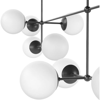 Armstrong Linear Chandelier by Four Hands. Made from brass, thermoplastic, glass in a modern style.