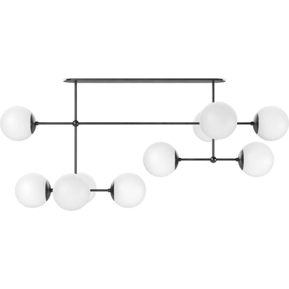 Armstrong Linear Chandelier by Four Hands. Made from brass, thermoplastic, glass in a modern style.