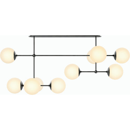 Armstrong Linear Chandelier by Four Hands. Made from brass, thermoplastic, glass in a modern style.