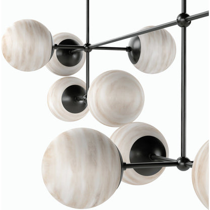 Armstrong Linear Chandelier by Four Hands. Made from brass, thermoplastic, glass in a modern style.