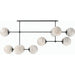 Armstrong Linear Chandelier by Four Hands. Made from brass, thermoplastic, glass in a modern style.