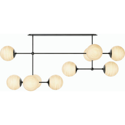 Armstrong Linear Chandelier by Four Hands. Made from brass, thermoplastic, glass in a modern style.