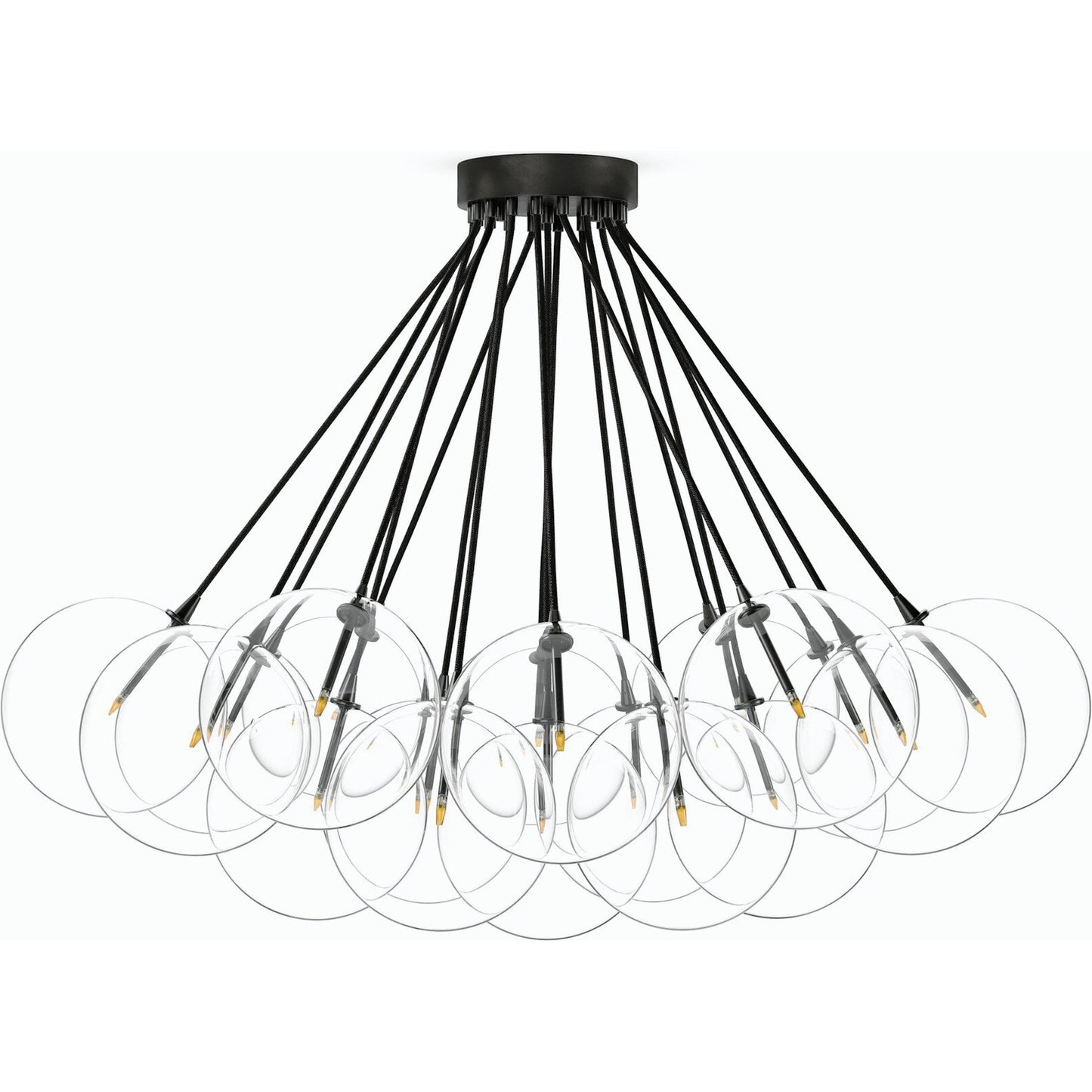 007 SI-2158112 | Primary Silo | Cloud Chandelier by Four Hands in black gunmetal. Made from thermoplastic, glass, brass in a modern style.