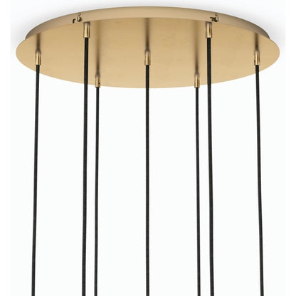 Cluster 7 Mix Chandelier by Four Hands. Made from thermoplastic, glass, brass in a modern style.