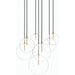 Cluster 7 Mix Chandelier by Four Hands. Made from thermoplastic, glass, brass in a modern style.