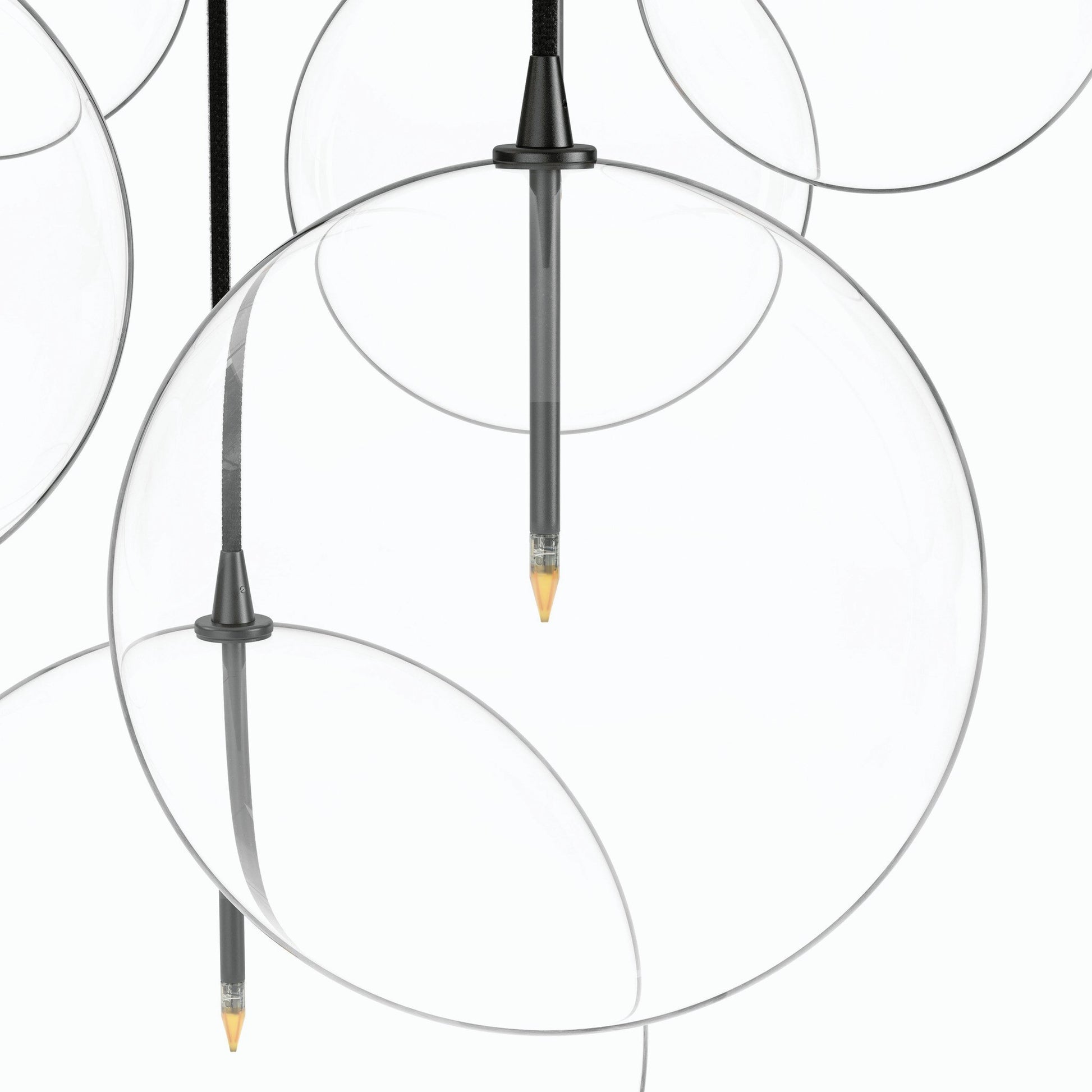 Cluster 7 Mix Chandelier by Four Hands. Made from thermoplastic, glass, brass in a modern style.