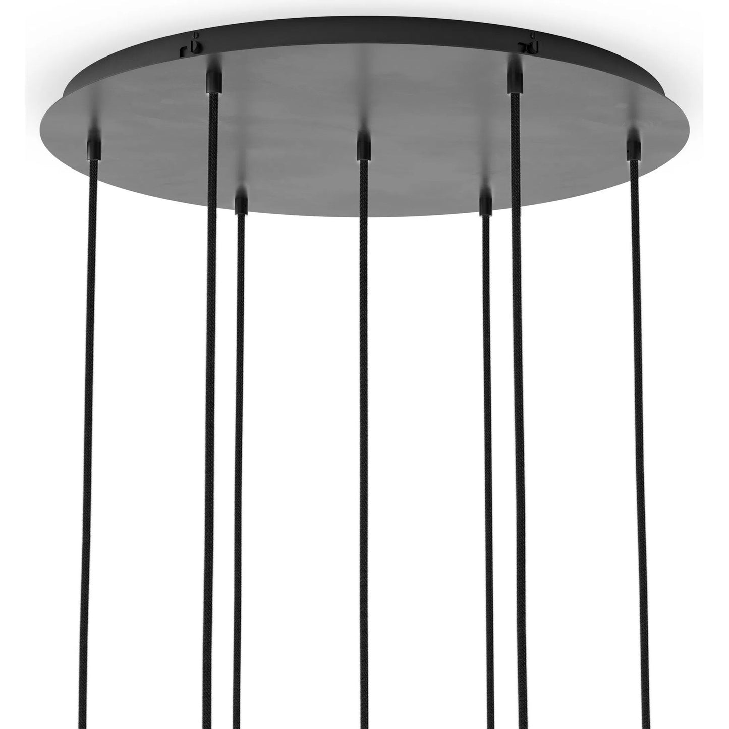 008 SI-2158114 | Closeup | Cluster 7 Mix Chandelier by Four Hands. Made from thermoplastic, glass, brass in a modern style.