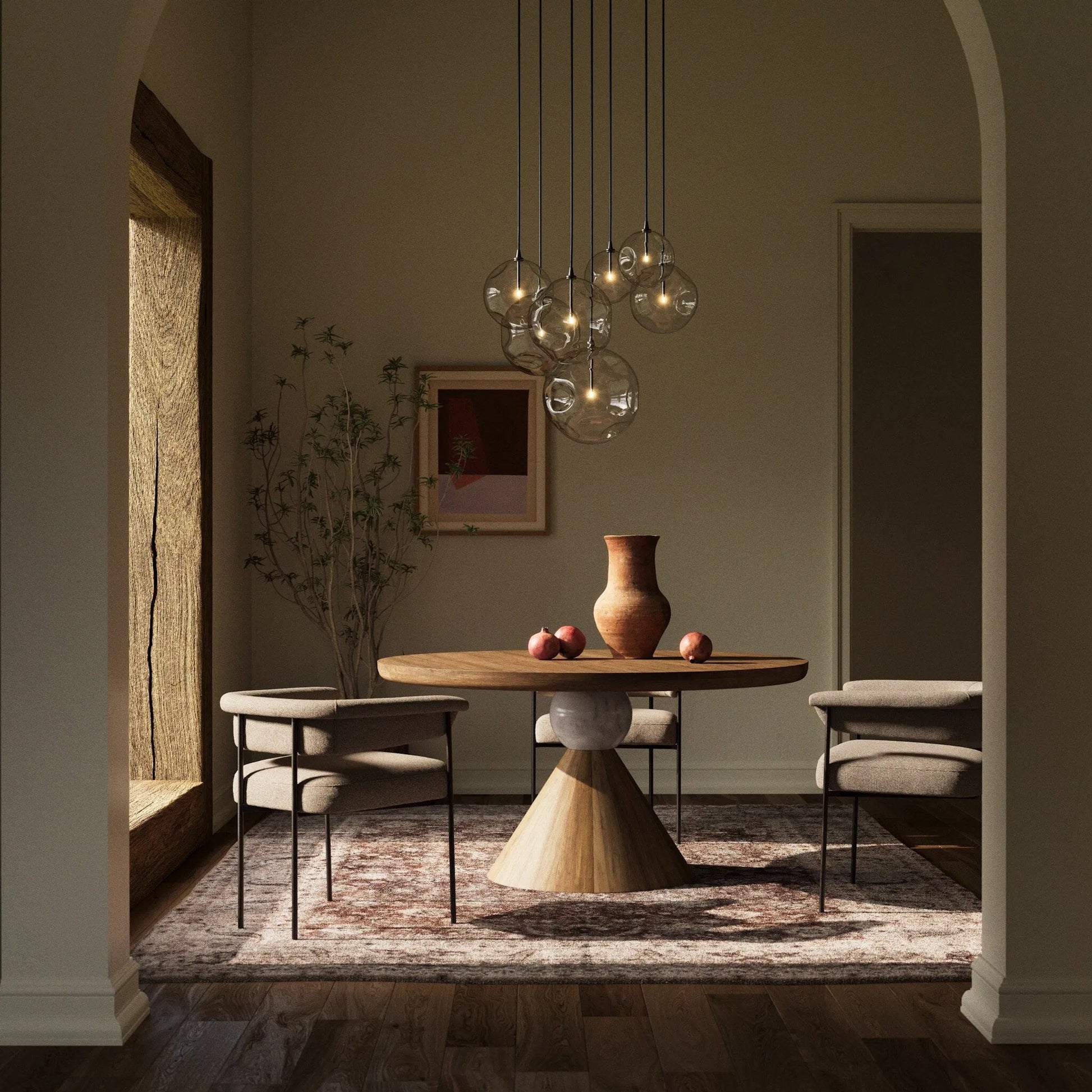 Cluster 7 Mix Chandelier by Four Hands. Made from unique in a modern style.