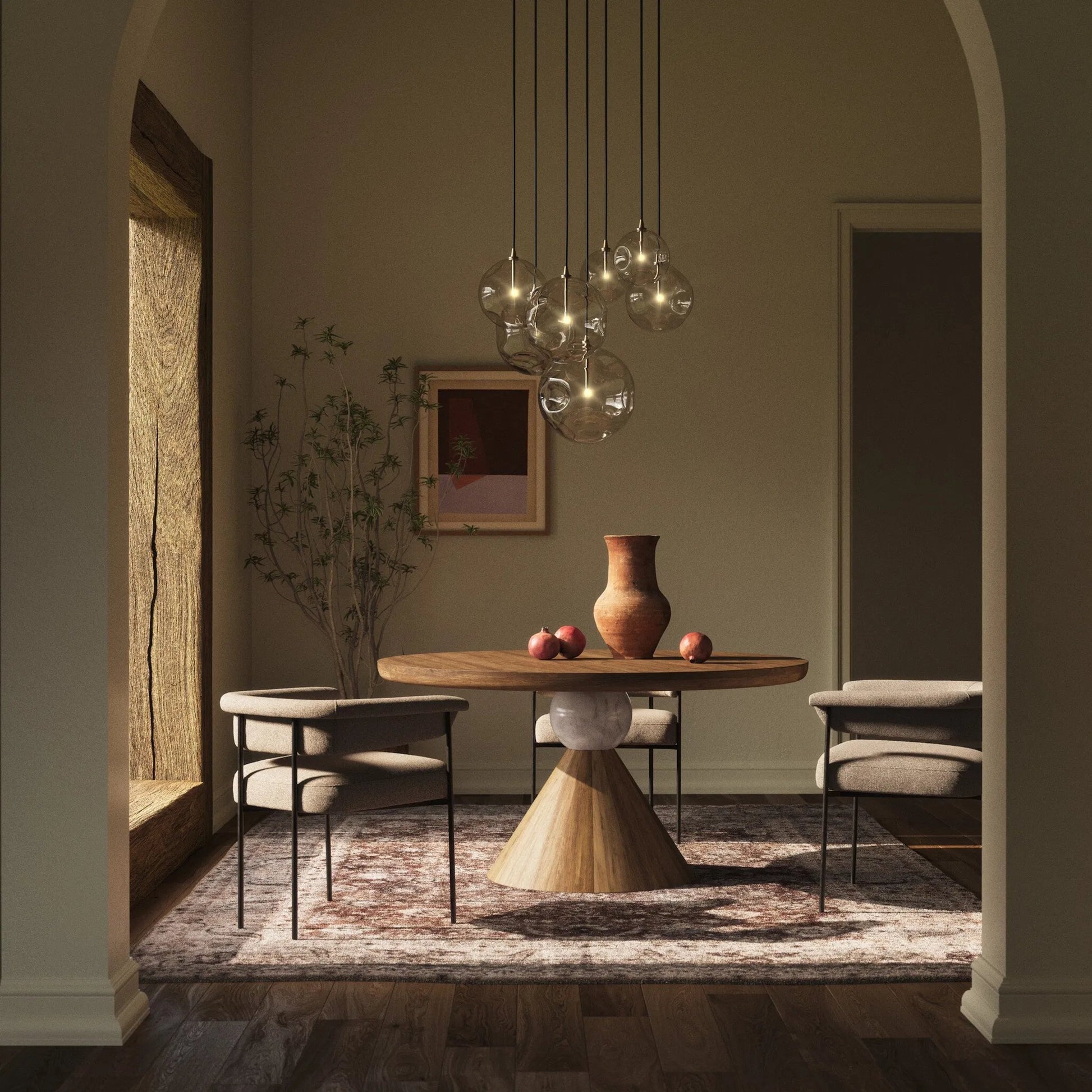 Cluster 7 Mix Chandelier by Four Hands. Made from unique in a modern style.