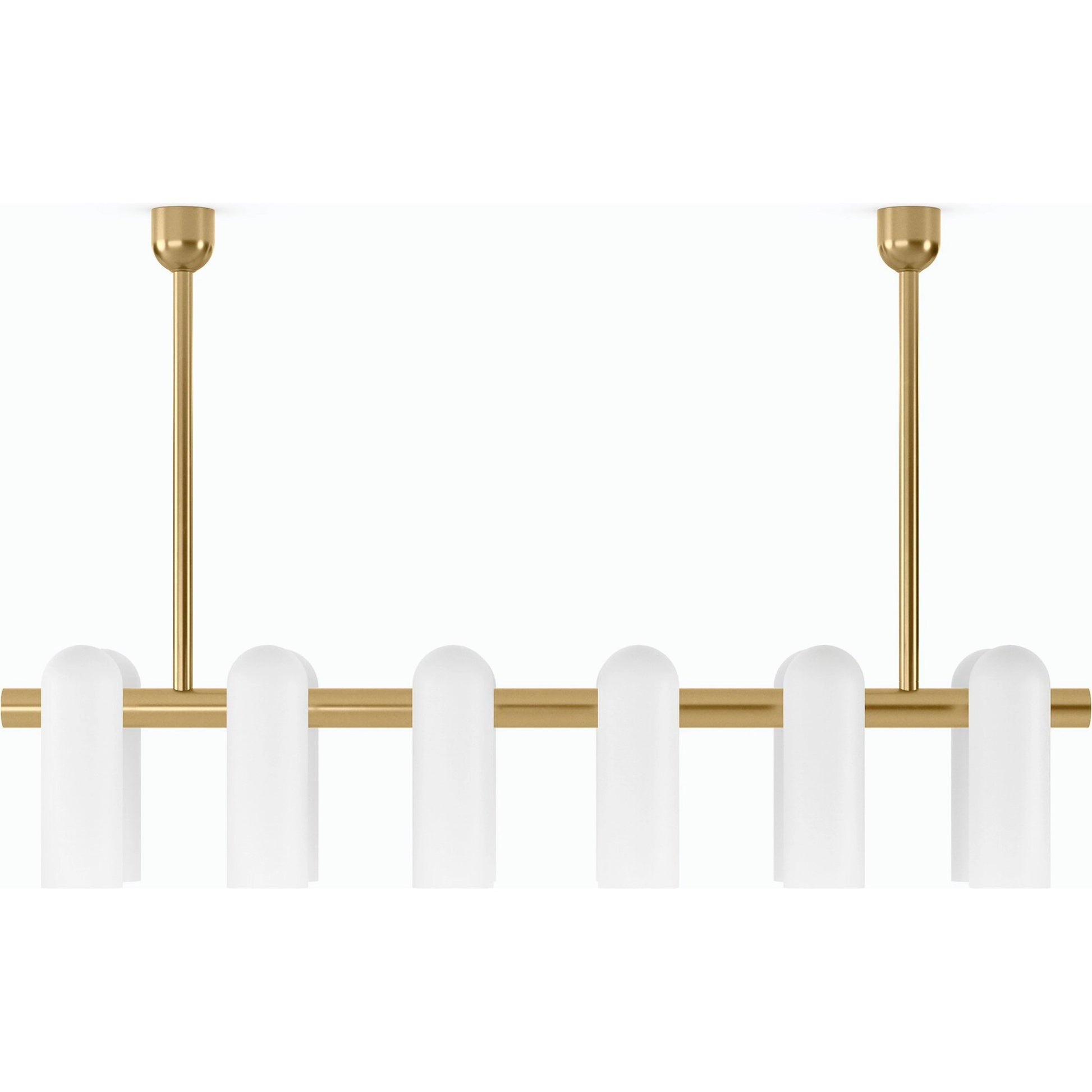 Odyssey Linear Md Chandelier by Four Hands. Made from brass, glass in a modern style.