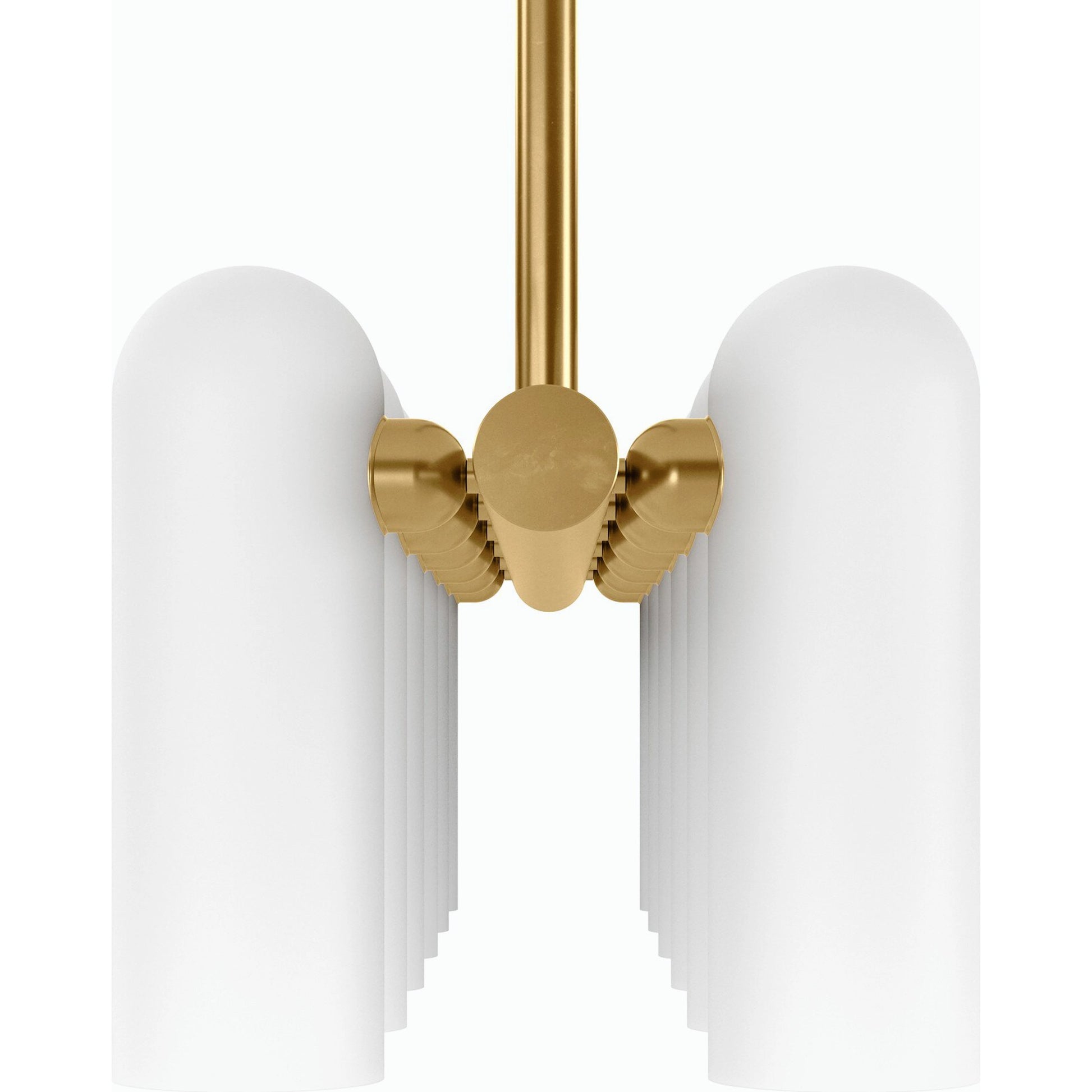 Odyssey Linear Md Chandelier by Four Hands. Made from brass, glass in a modern style.