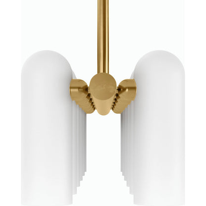 Odyssey Linear Md Chandelier by Four Hands. Made from brass, glass in a modern style.