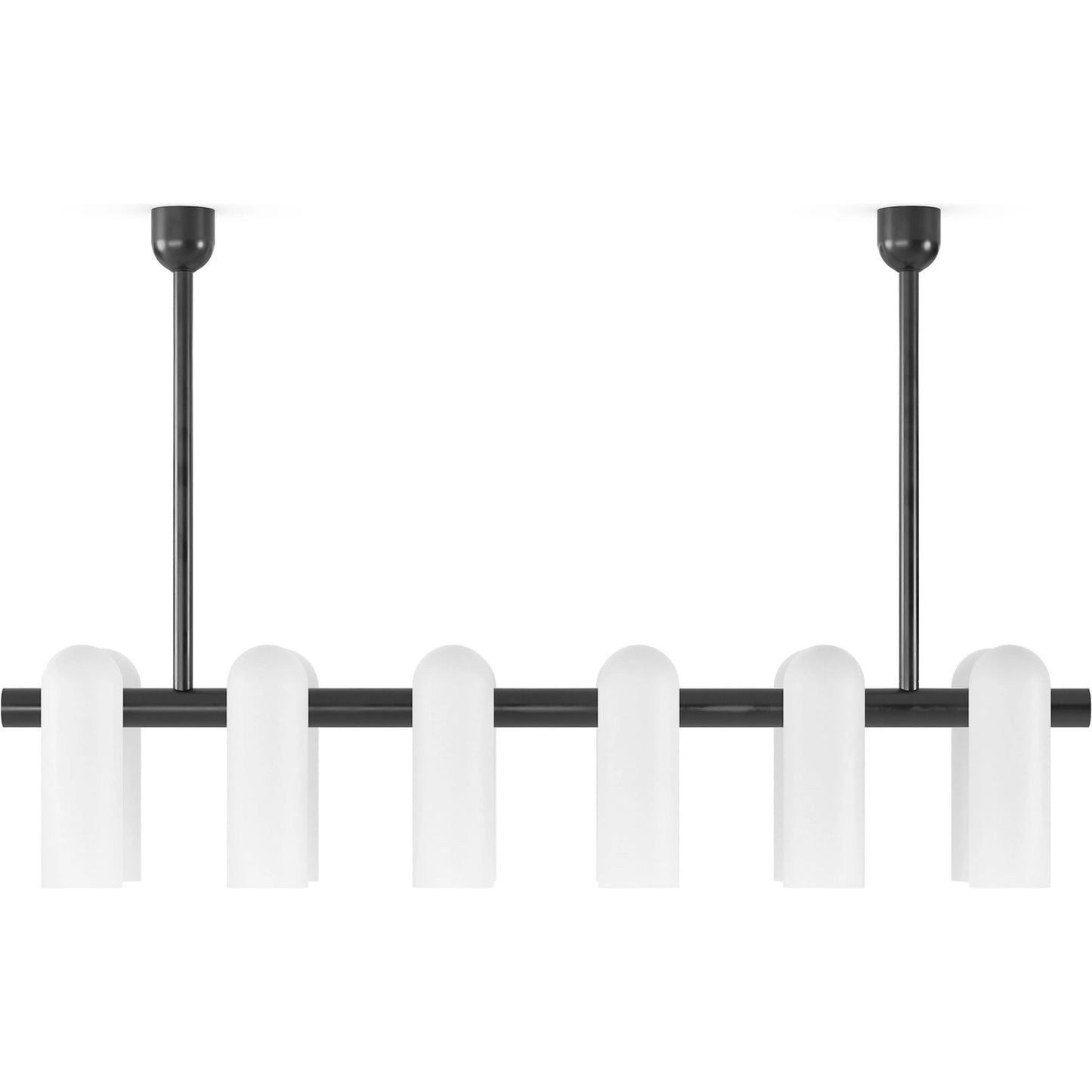 020 SI-2158348 | Closeup | Odyssey Linear Md Chandelier by Four Hands. Made from brass, glass in a modern style.