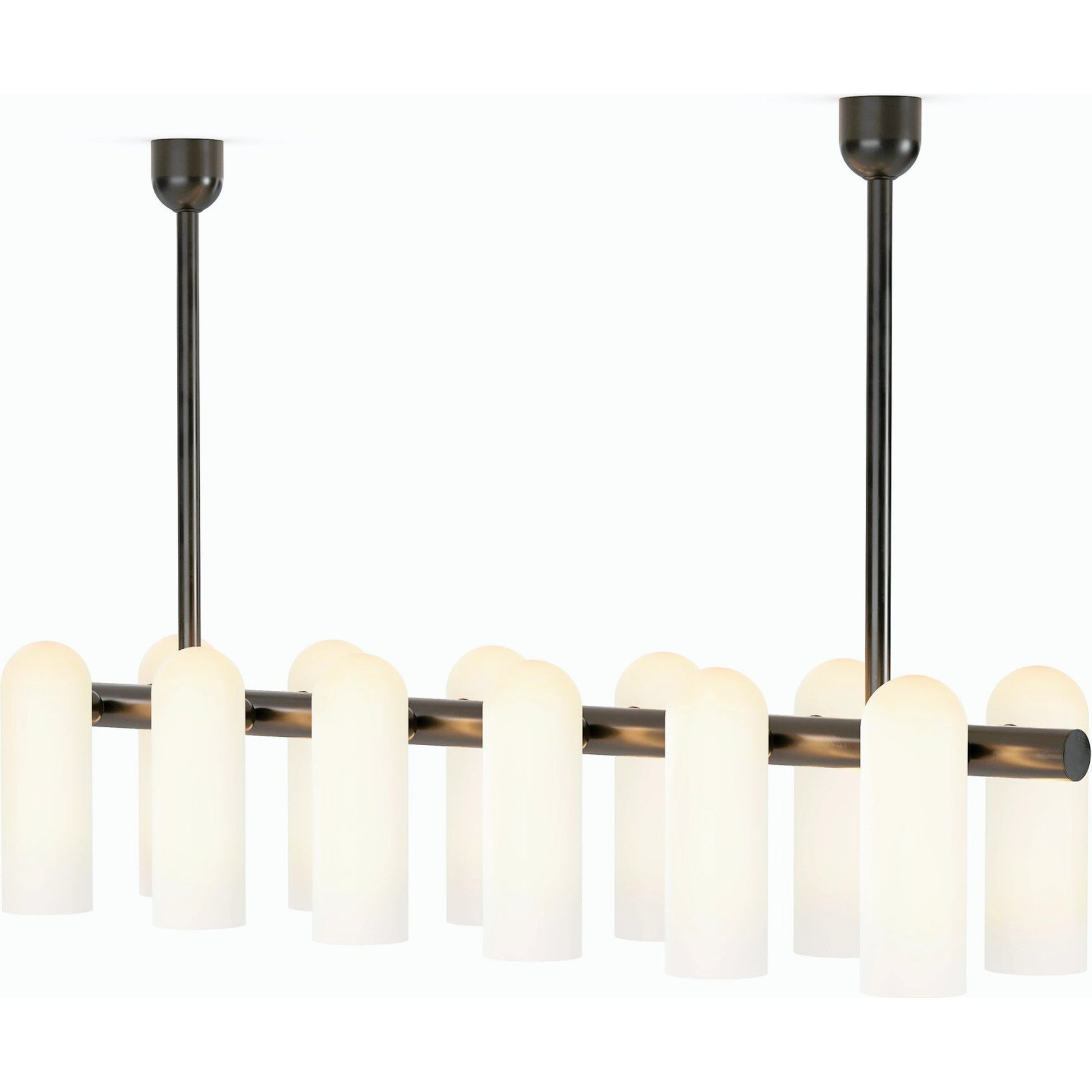 Odyssey Linear Md Chandelier by Four Hands. Made from brass, glass in a modern style.