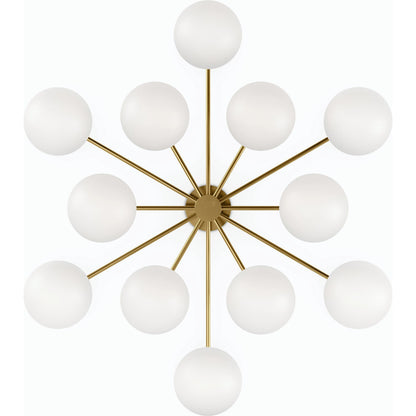Orion Round Chandelier by Four Hands. Made from brass, thermoplastic in a modern style.