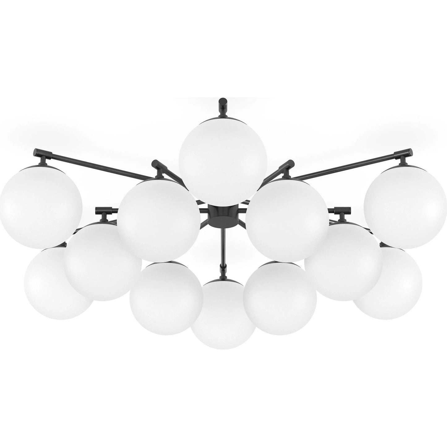 008 SI-2158368 | Closeup | Orion Round Chandelier by Four Hands. Made from brass, thermoplastic in a modern style.