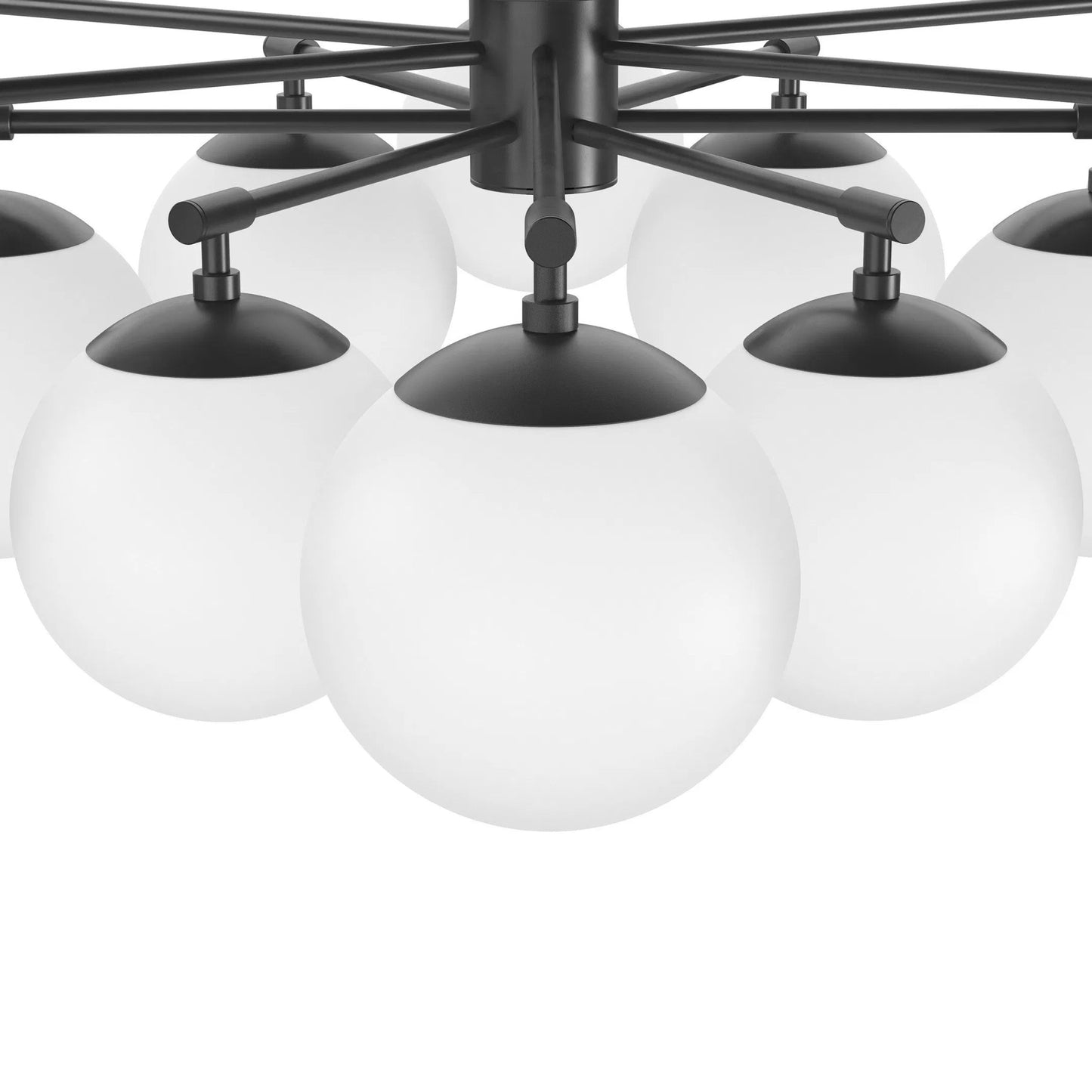 007 SI-2158368 | Closeup | Orion Round Chandelier by Four Hands. Made from brass, thermoplastic in a modern style.