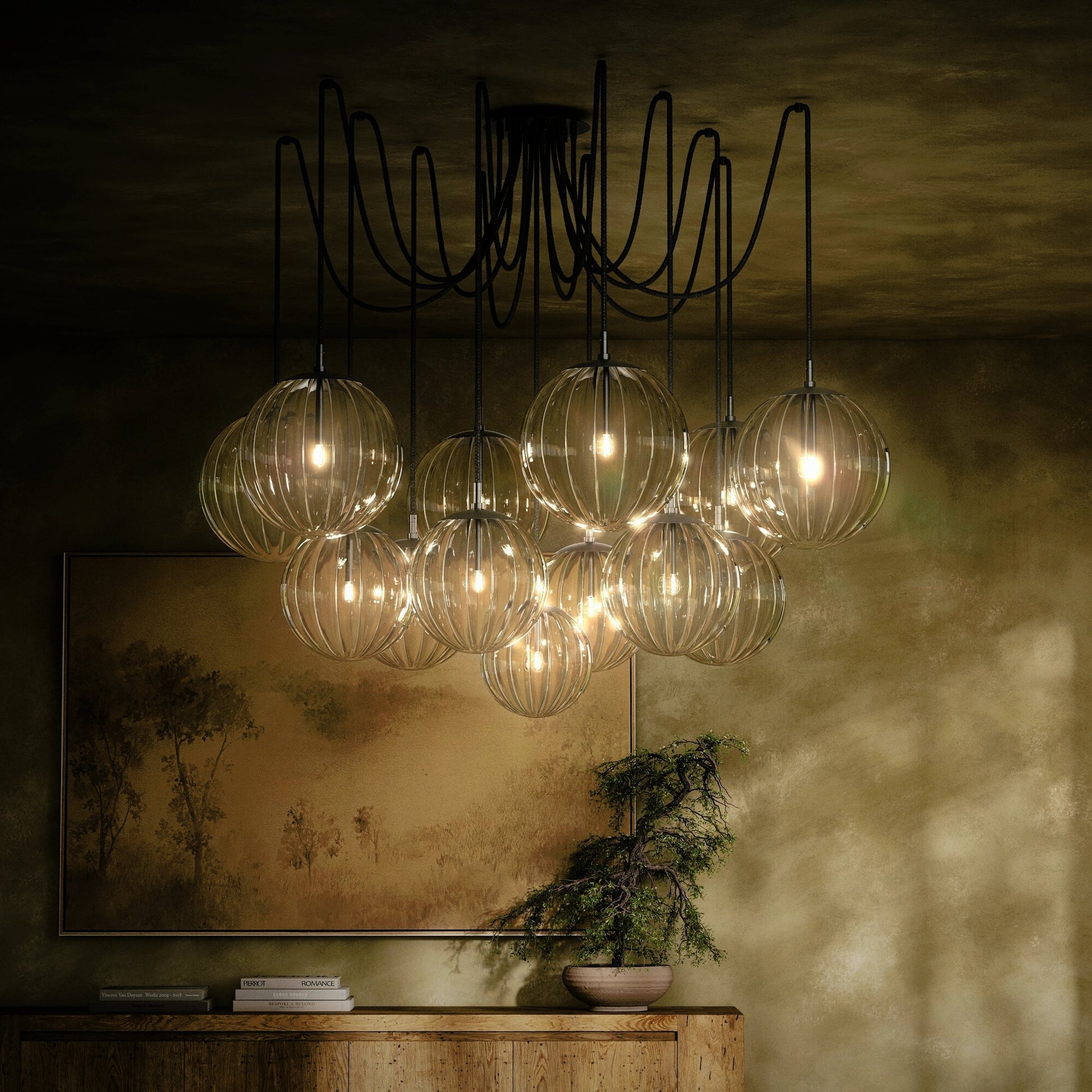 Spider Chandelier by Four Hands. Made from unique in a modern style.