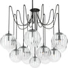 Clear Ribbon Glass, Black Gunmetal