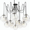 Clear Ribbon Glass, Black Gunmetal