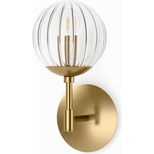 Sunset Sconce by Four Hands. Made from brass, thermoplastic, glass in a modern style.