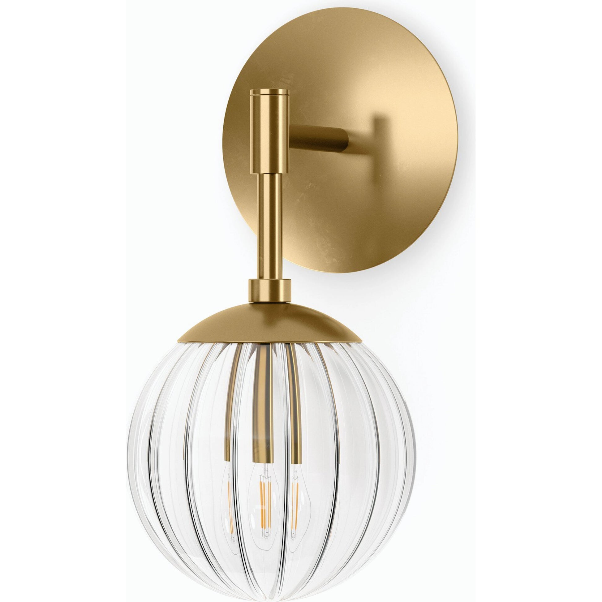 Sunset Sconce by Four Hands. Made from brass, thermoplastic, glass in a modern style.