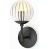 Black Gunmetal, Black Cord, Clear Ribbon Glass